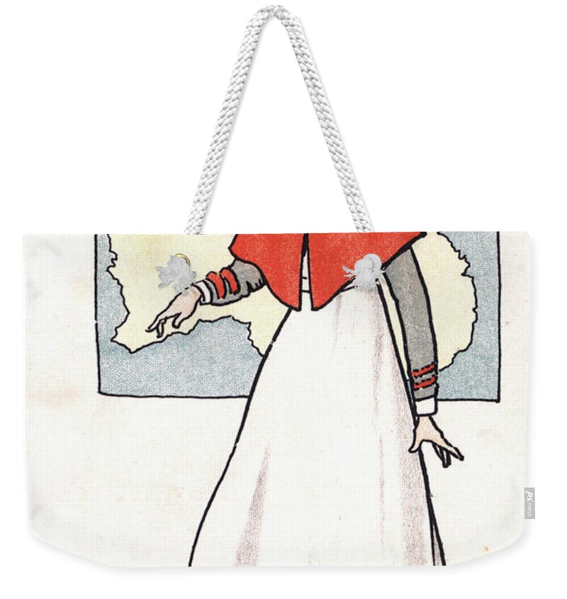 1918 Weekender Tote Bag featuring the drawing NURSE, 1918. - to license for professional use visit GRANGER.com #2 by Granger