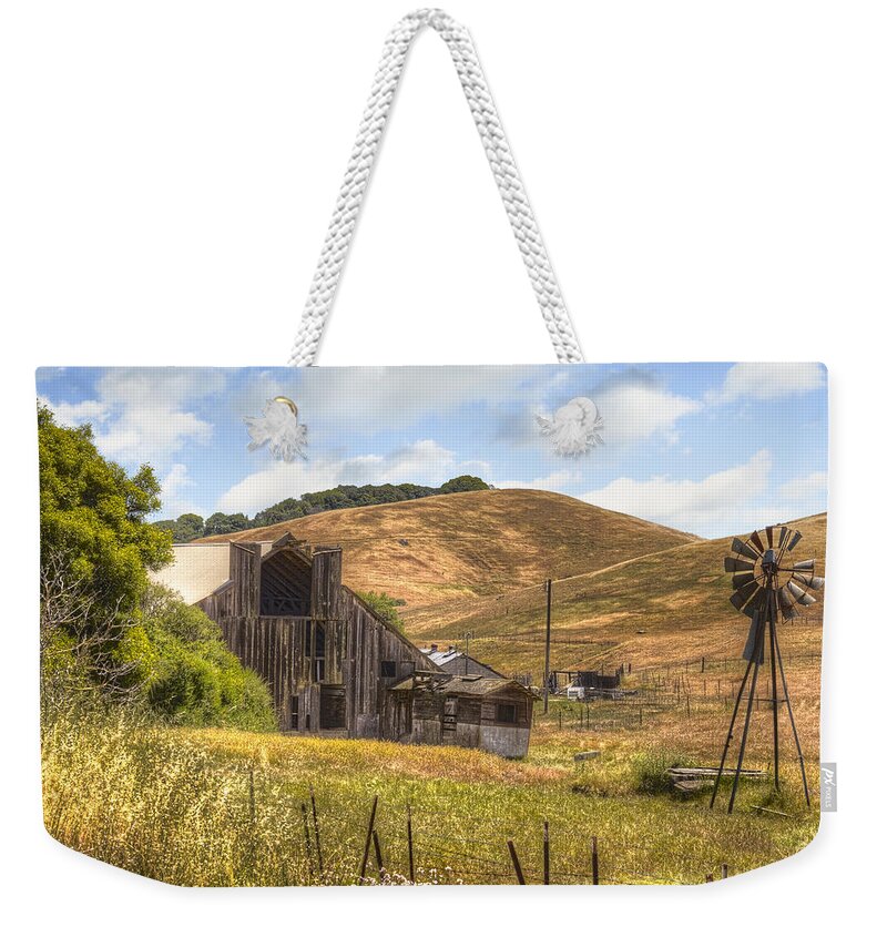 Gray Weekender Tote Bag featuring the photograph Old Barn #1 by Bruce Bottomley