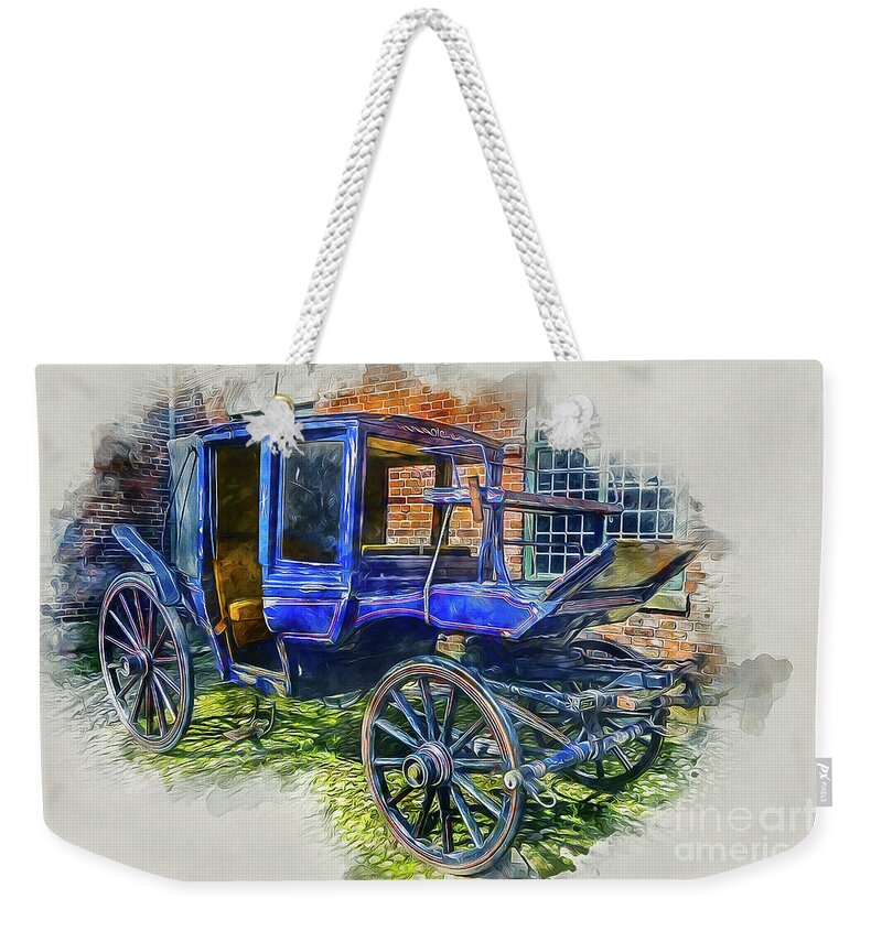 Stagecoach Weekender Tote Bag featuring the mixed media Old Stagecoach #1 by Ian Mitchell