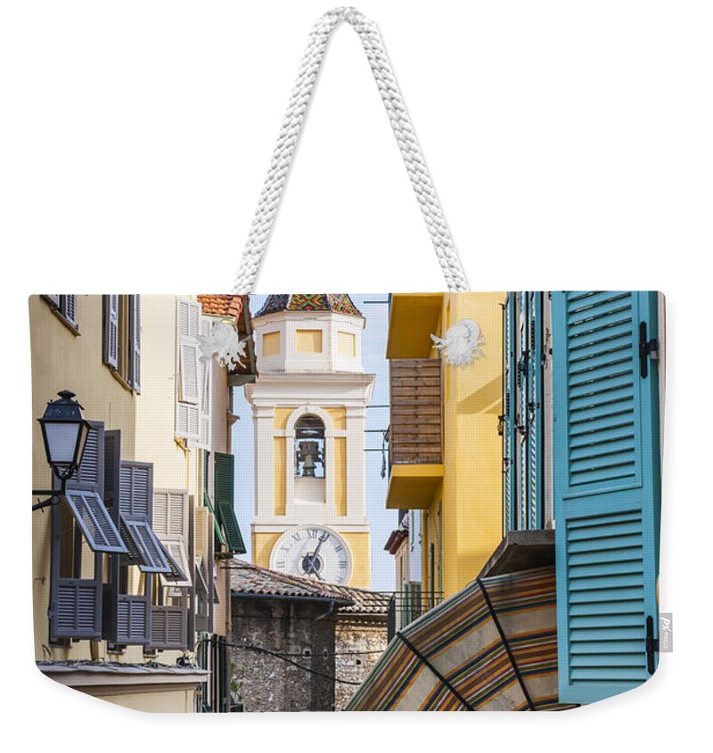 Villefranche-sur-mer Weekender Tote Bag featuring the photograph Old town in Villefranche-sur-Mer 2 by Elena Elisseeva