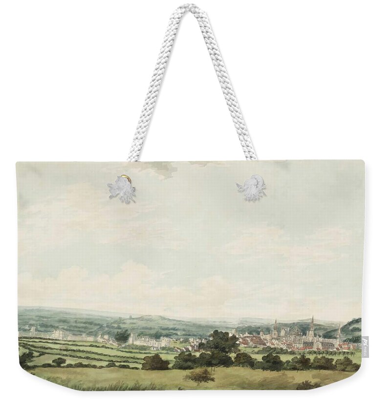 Joseph Mallord William Turner 1775�1851  Oxford From The South-west Weekender Tote Bag featuring the painting Oxford by Joseph Mallord