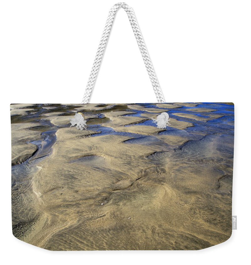 Abstract Weekender Tote Bag featuring the photograph Patterns in the Sand III #1 by Shirley Mitchell