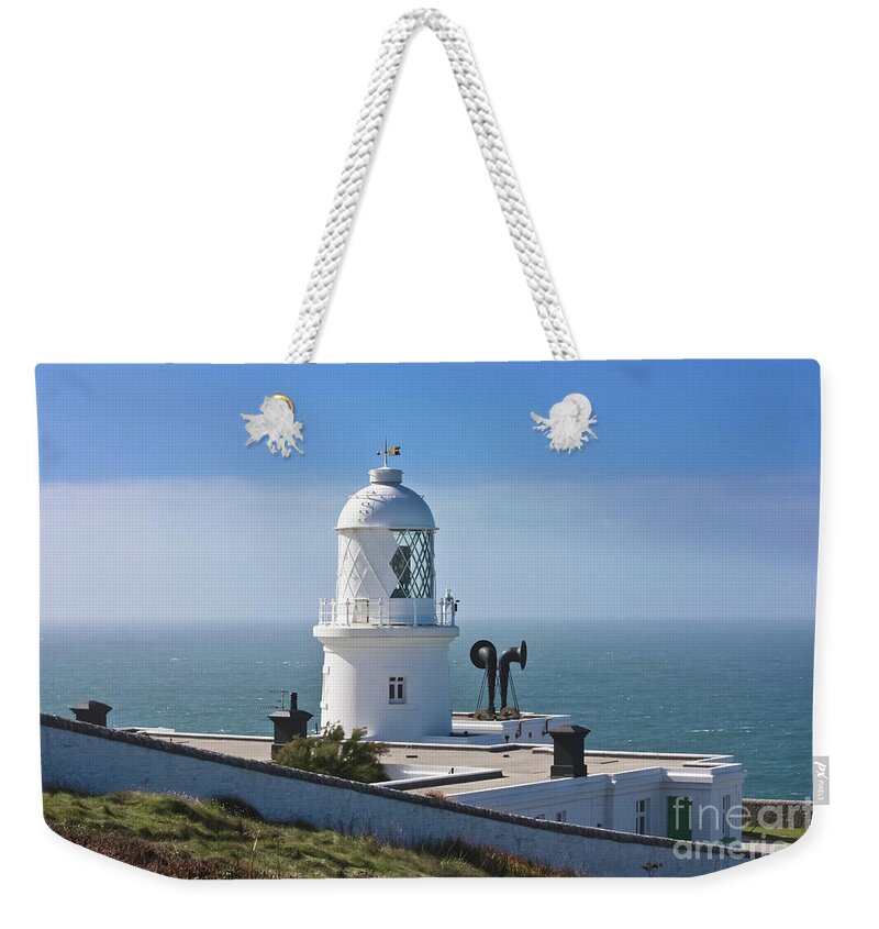 Pendeen Watch Weekender Tote Bag featuring the photograph Pendeen Lighthouse by Terri Waters