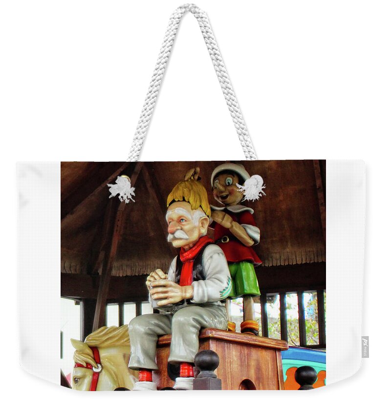 Pinocchio Weekender Tote Bag featuring the photograph Pinocchio and Geppetto Art #1 by Doc Braham