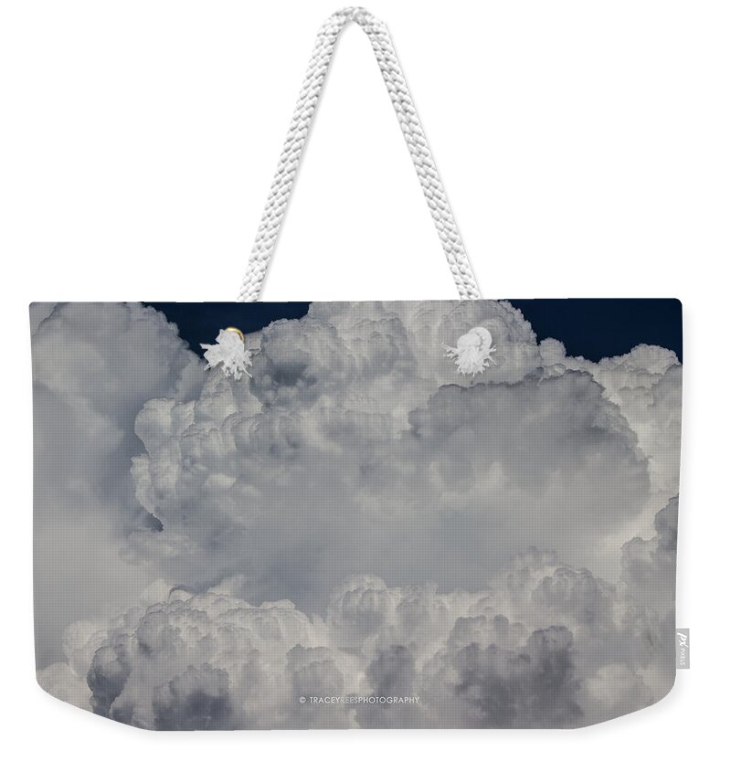  Weekender Tote Bag featuring the photograph Popcorn Cloud #1 by Tracey Rees
