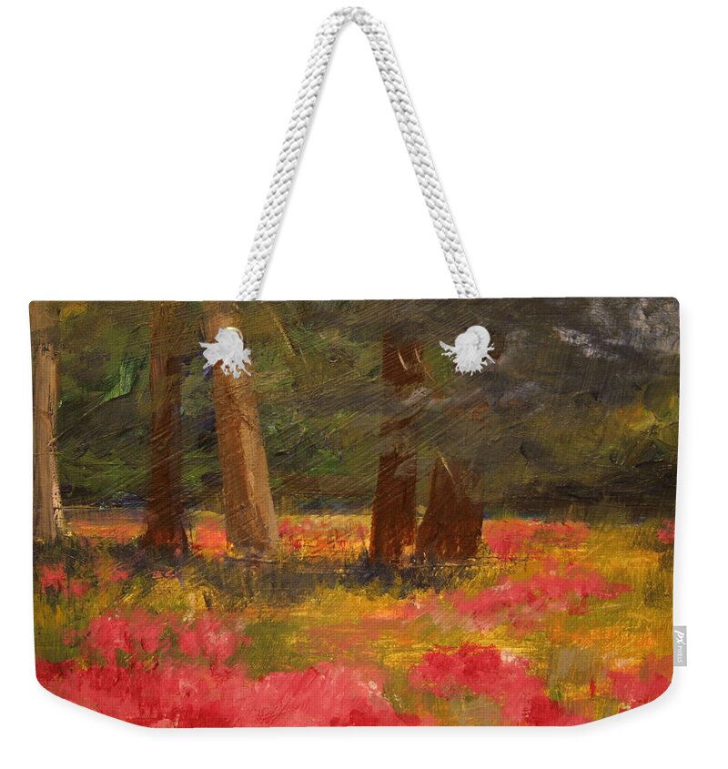 Poppy Painting Weekender Tote Bag featuring the painting Poppy Meadow by Julie Lueders 