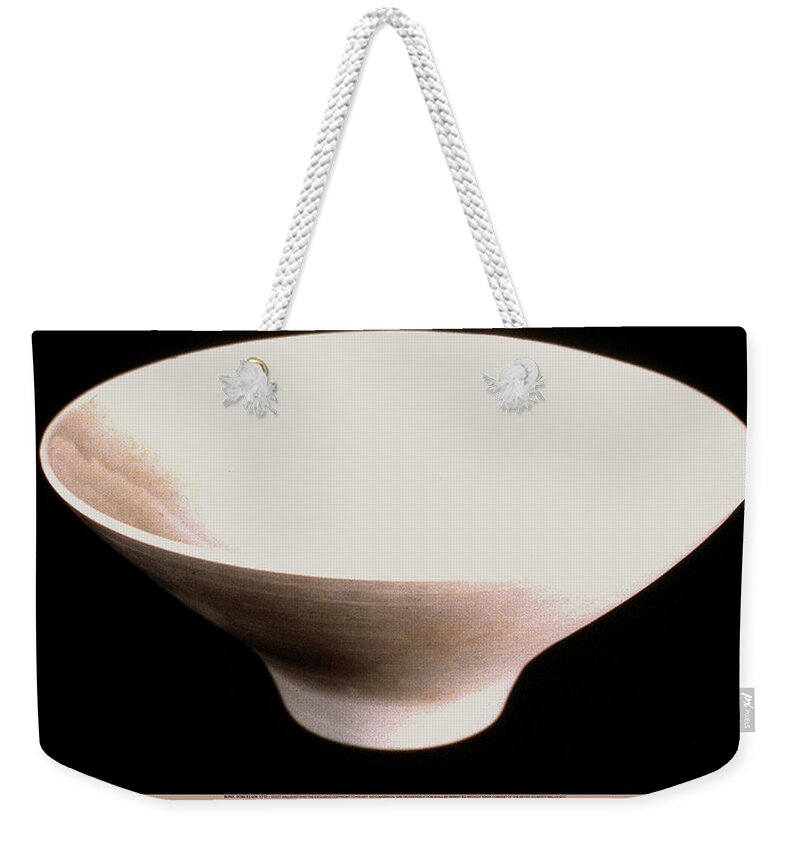 Collection Of Ceramics Works Weekender Tote Bag featuring the ceramic art Porcelain Bowl #1 by Scott Wallin