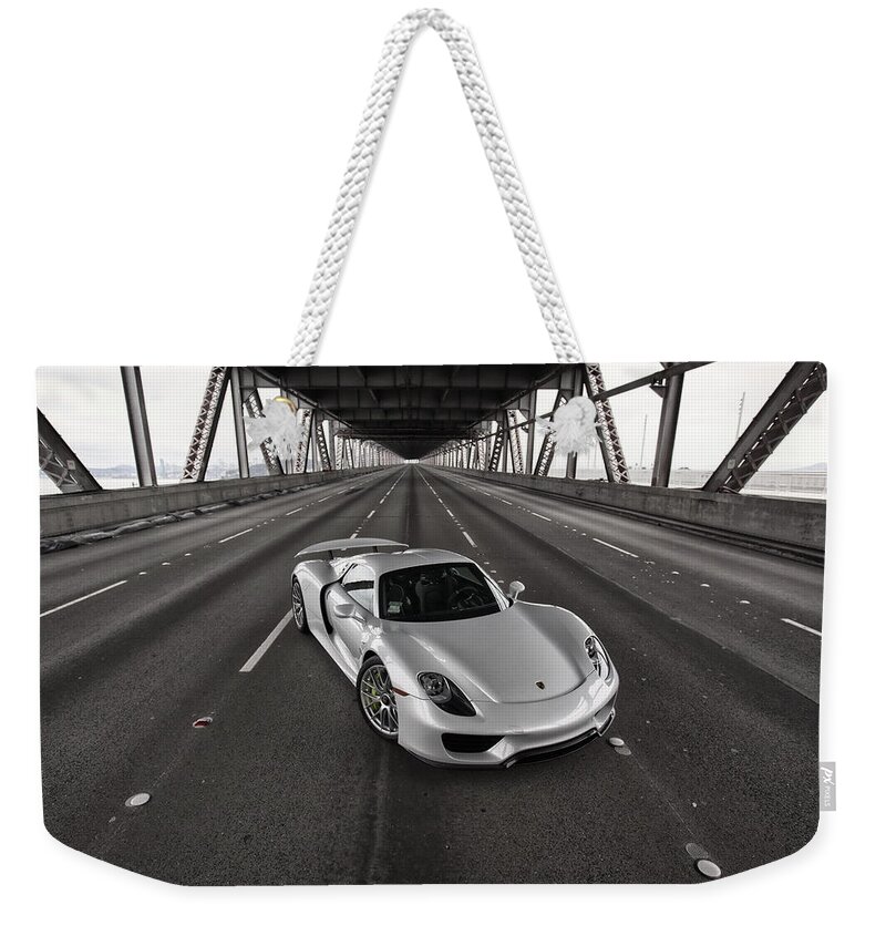 Cars Weekender Tote Bag featuring the photograph Porsche 918 Spyder #1 by ItzKirb Photography