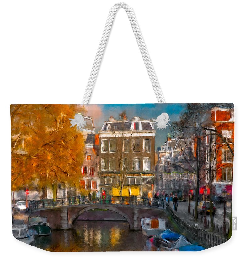 Holland Amsterdam Weekender Tote Bag featuring the photograph Prinsengracht 807. Amsterdam #1 by Juan Carlos Ferro Duque