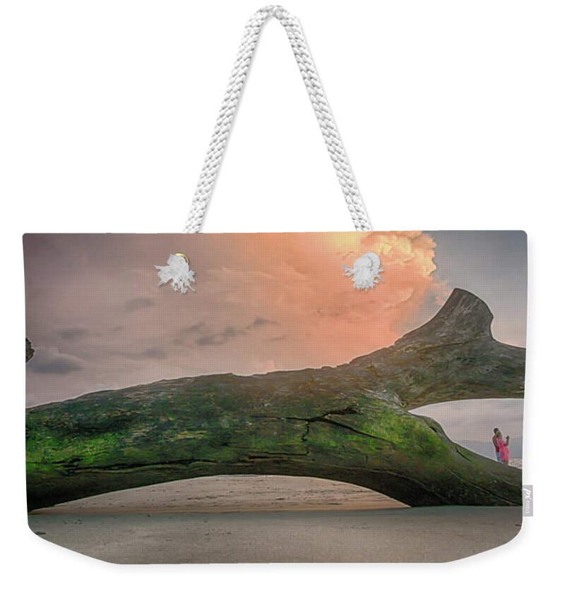 Mexico Weekender Tote Bag featuring the photograph Puerto Vallarta Clouds and Beach #1 by Bert Peake