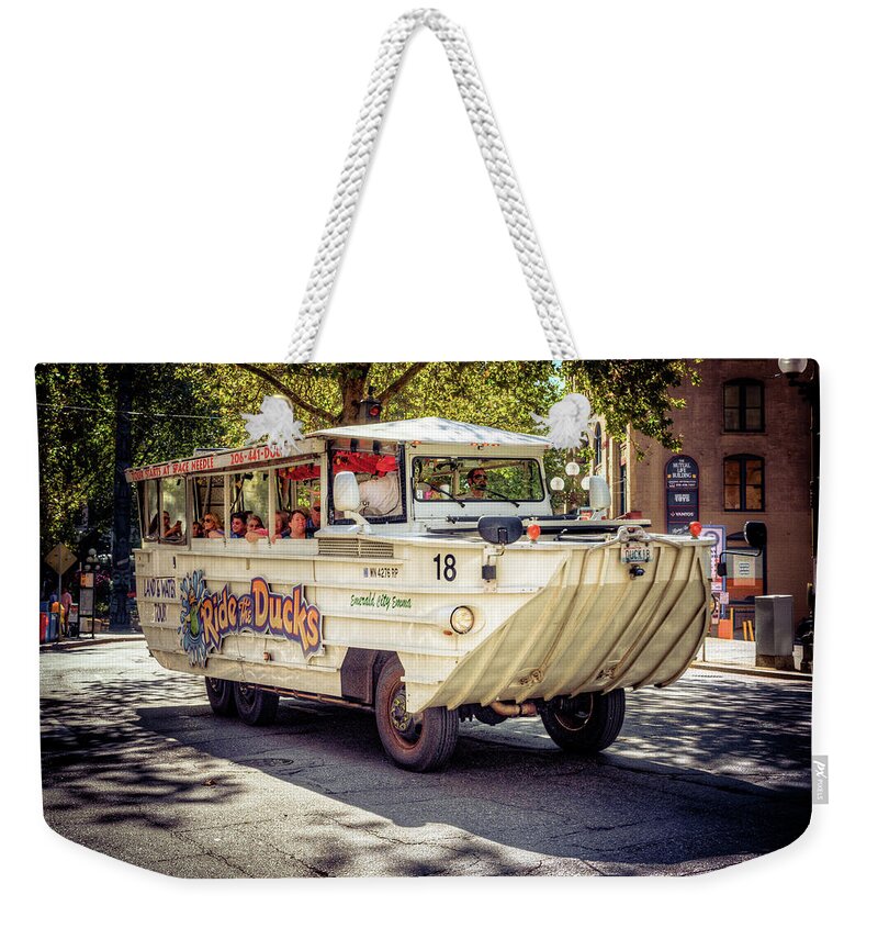 Ride The Ducks Weekender Tote Bag featuring the photograph Ride the Ducks #1 by Spencer McDonald