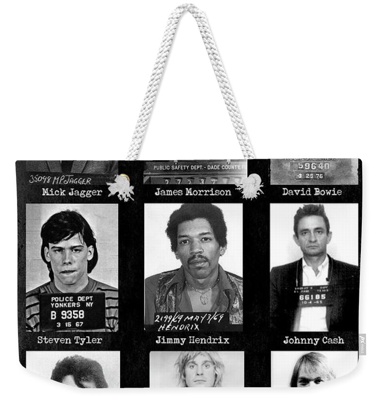 Rock And Rolls Most Wanted Weekender Tote Bag featuring the photograph Rock and Rolls Most Wanted #1 by Jon Neidert