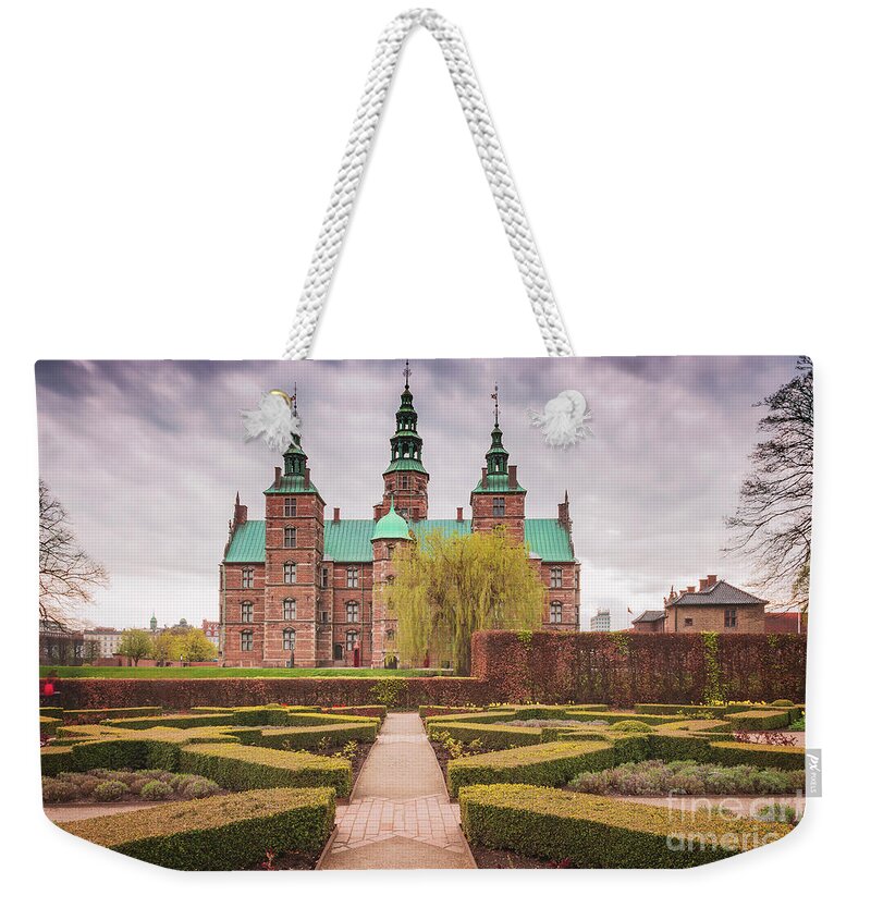 Landscaped Weekender Tote Bag featuring the photograph Rosenborg castle Copenhagen #1 by Sophie McAulay