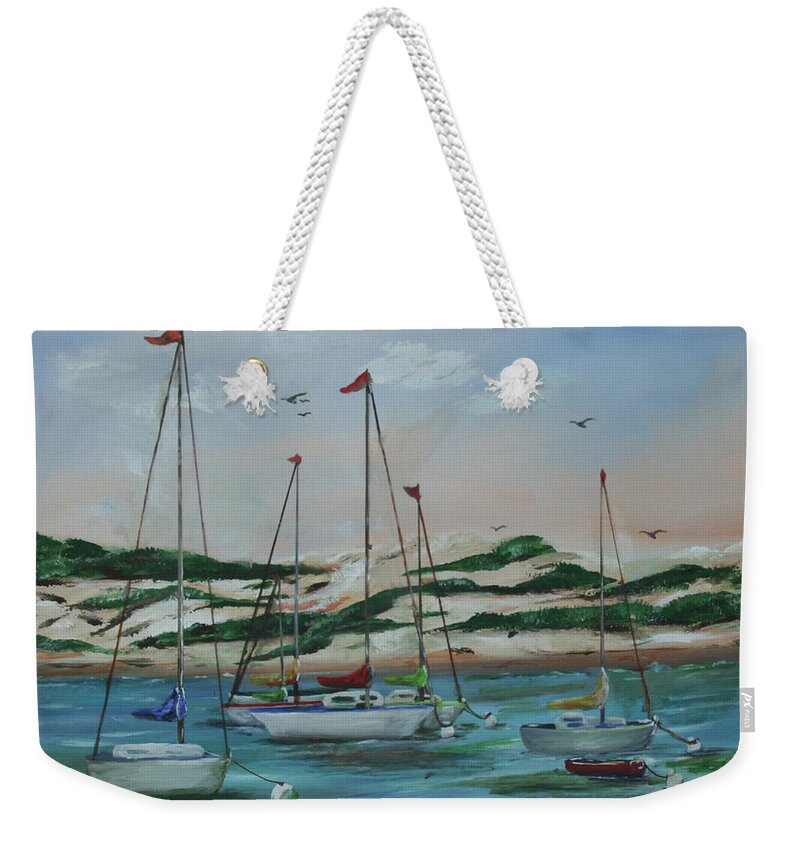 Safe Harbor Weekender Tote Bag featuring the painting Safe Harbor #2 by Gail Daley