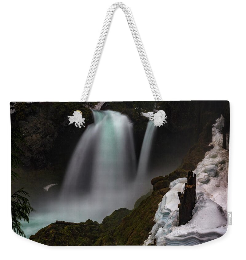 River Weekender Tote Bag featuring the photograph Sahalie Falls #1 by Cat Connor