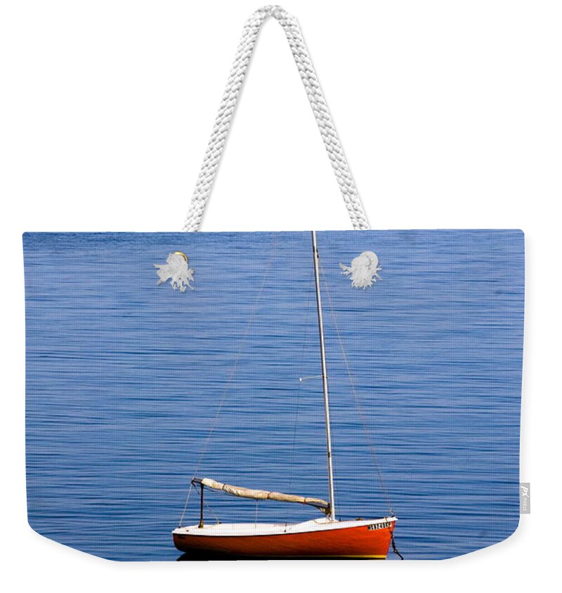 Cape Cod Weekender Tote Bag featuring the photograph Sailboat #1 by John Greim