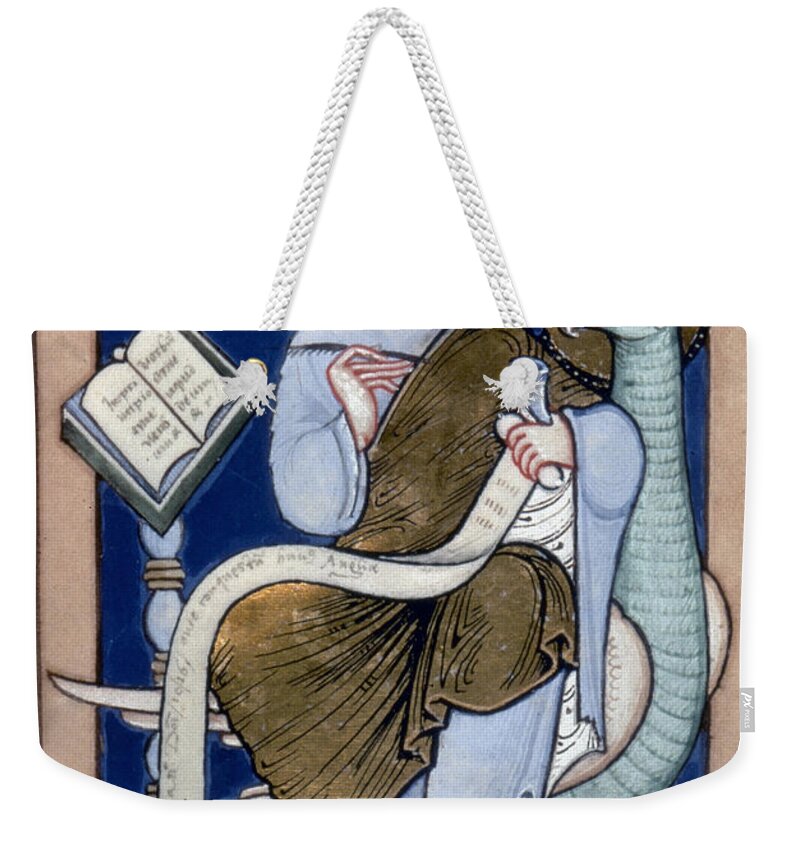 12th Century Weekender Tote Bag featuring the painting Saint John #1 by Granger