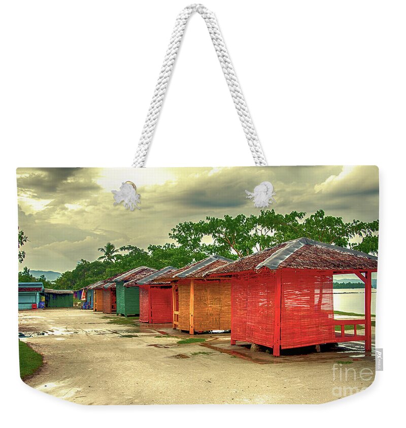 Shacks Weekender Tote Bag featuring the photograph Shacks #1 by Charuhas Images