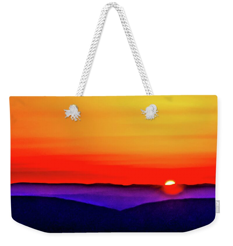 Shenandoah Valley Weekender Tote Bag featuring the photograph Shenandoah Valley Sunset #1 by Louis Dallara