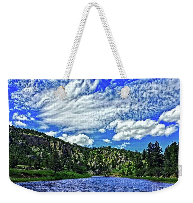 Smith River Montana Weekender Tote Bag featuring the photograph Smith River Montana #2 by Joseph J Stevens