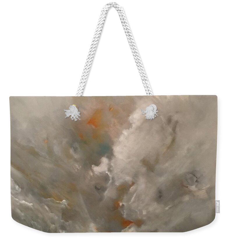 Abstract Weekender Tote Bag featuring the painting Solo Io by Soraya Silvestri