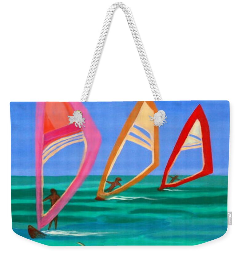 Tigers Weekender Tote Bag featuring the painting Sons of The Sun by Enrico Garff