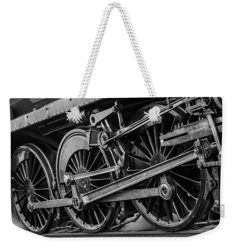 Vintage Weekender Tote Bag featuring the photograph Steam Power BW by Rick Deacon