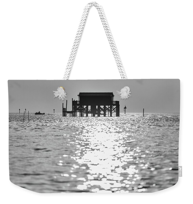 Florida Weekender Tote Bag featuring the photograph Stilt House Glow #1 by Stefan Mazzola