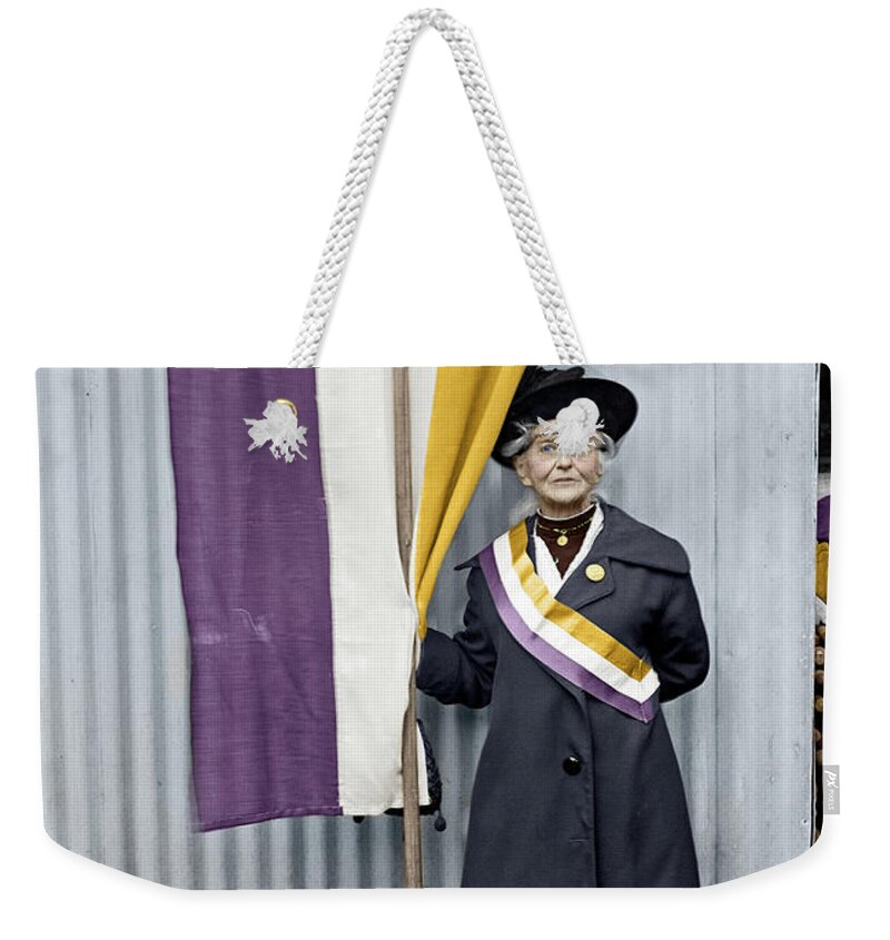 1917 Weekender Tote Bag featuring the photograph Suffragette, 1917 #1 by Granger