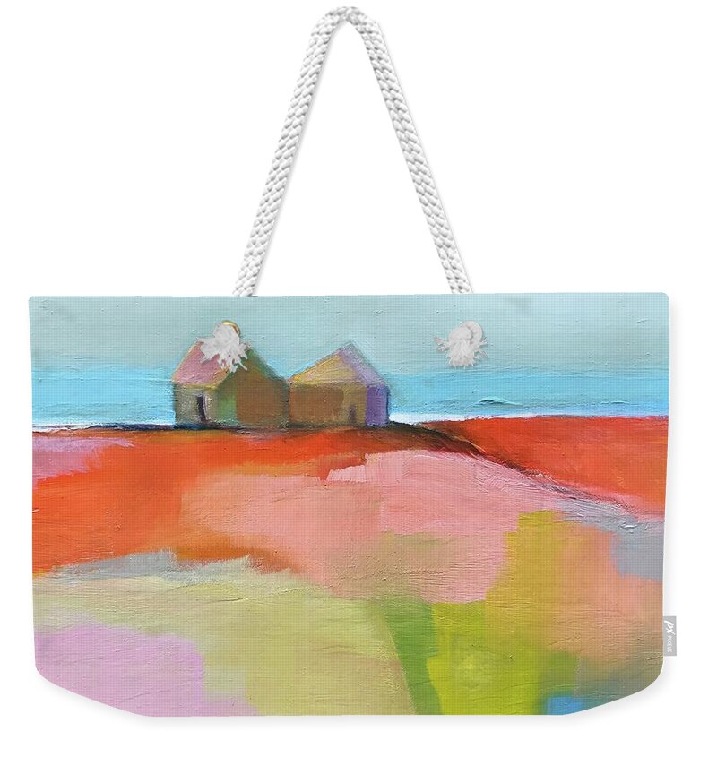 Landscape Weekender Tote Bag featuring the painting Summer Heat by Michelle Abrams