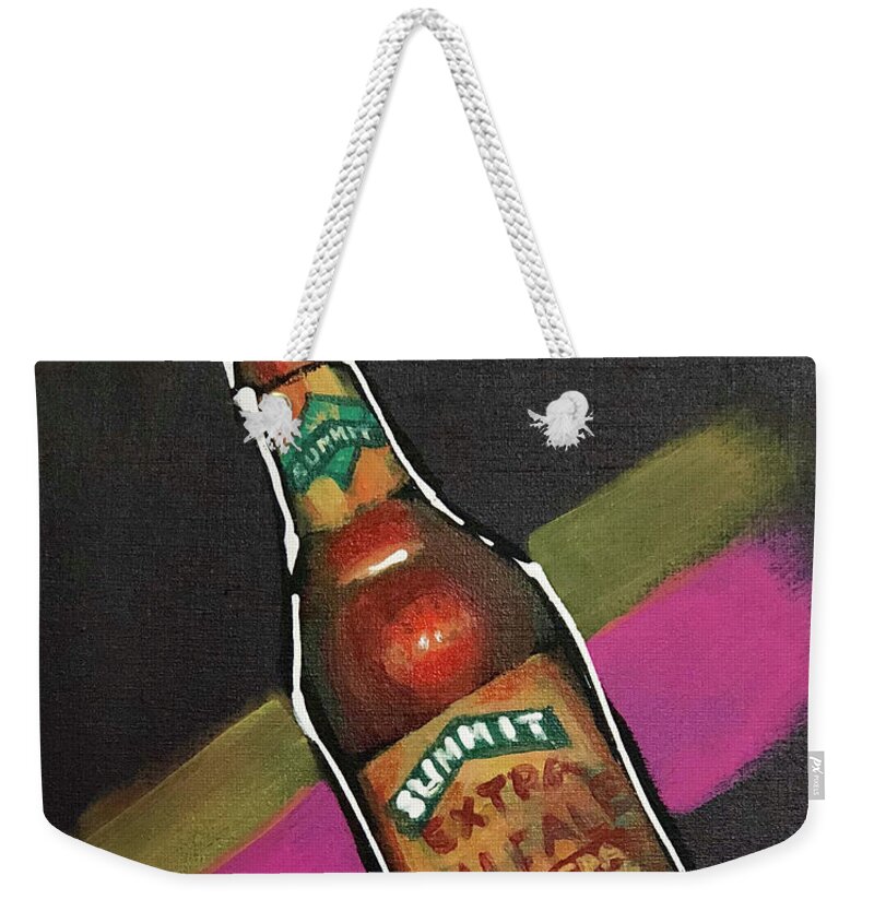 Summit Weekender Tote Bag featuring the painting Summit by Laura Toth