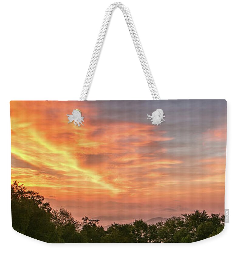 Sunrise Weekender Tote Bag featuring the photograph Sunrise July 22 2015 #1 by D K Wall