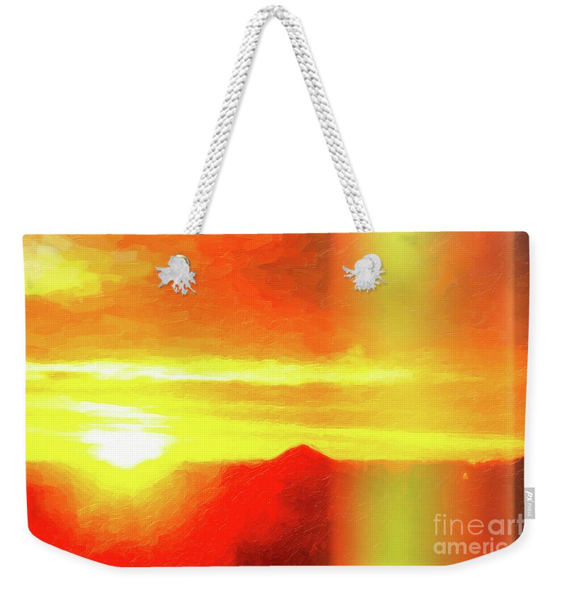 Sunrise Paint Weekender Tote Bag featuring the digital art Sunrise Paint #2 by Donna L Munro