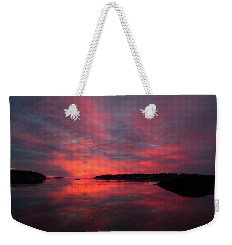 Sunrise Weekender Tote Bag featuring the photograph Sunrise Reflection by Darryl Hendricks
