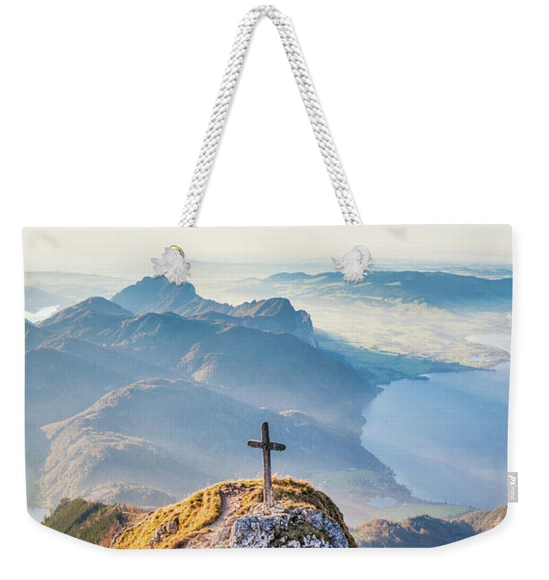 Alpine Weekender Tote Bag featuring the photograph Sunset in Austria #4 by JR Photography
