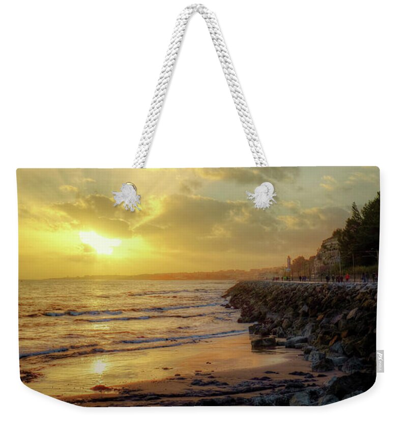 Coastline Weekender Tote Bag featuring the photograph Sunset in the Coast #1 by Carlos Caetano