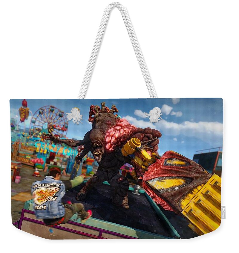 Sunset Overdrive Weekender Tote Bag featuring the digital art Sunset Overdrive #1 by Super Lovely