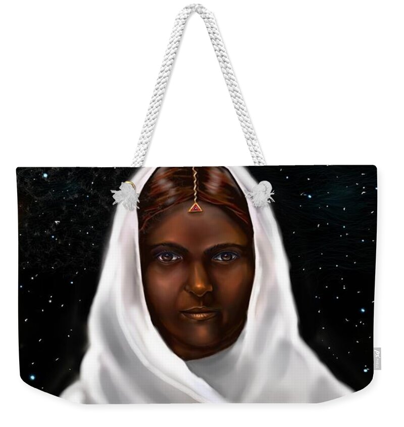 God Weekender Tote Bag featuring the painting Tara -God's Messenger #2 by Carmen Cordova