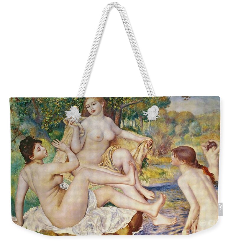 The Weekender Tote Bag featuring the painting The Bathers by Pierre Auguste Renoir