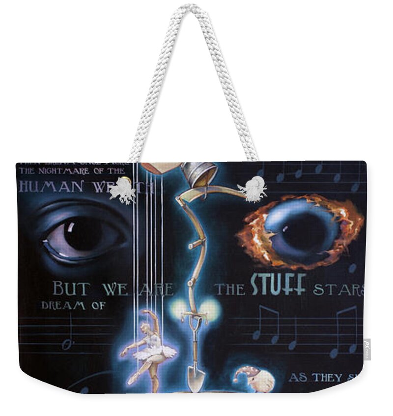 Chicken Weekender Tote Bag featuring the painting The Danse Macabre #1 by Patrick Anthony Pierson