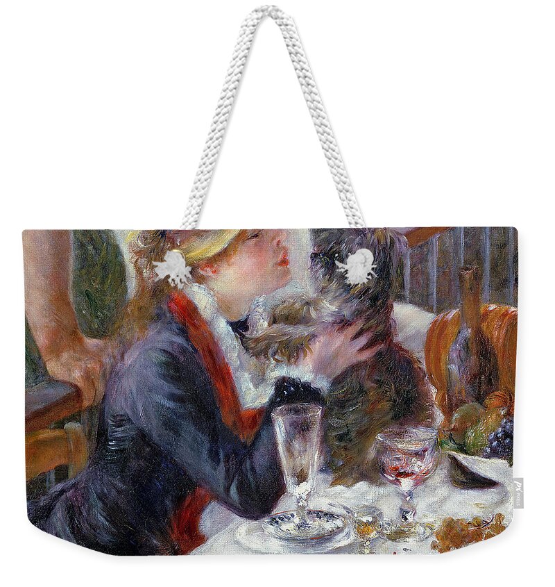 The Weekender Tote Bag featuring the painting The Luncheon of the Boating Party by Pierre Auguste Renoir