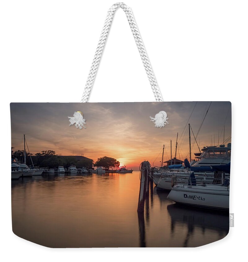 Marina Weekender Tote Bag featuring the photograph The Marina by Brad Boland
