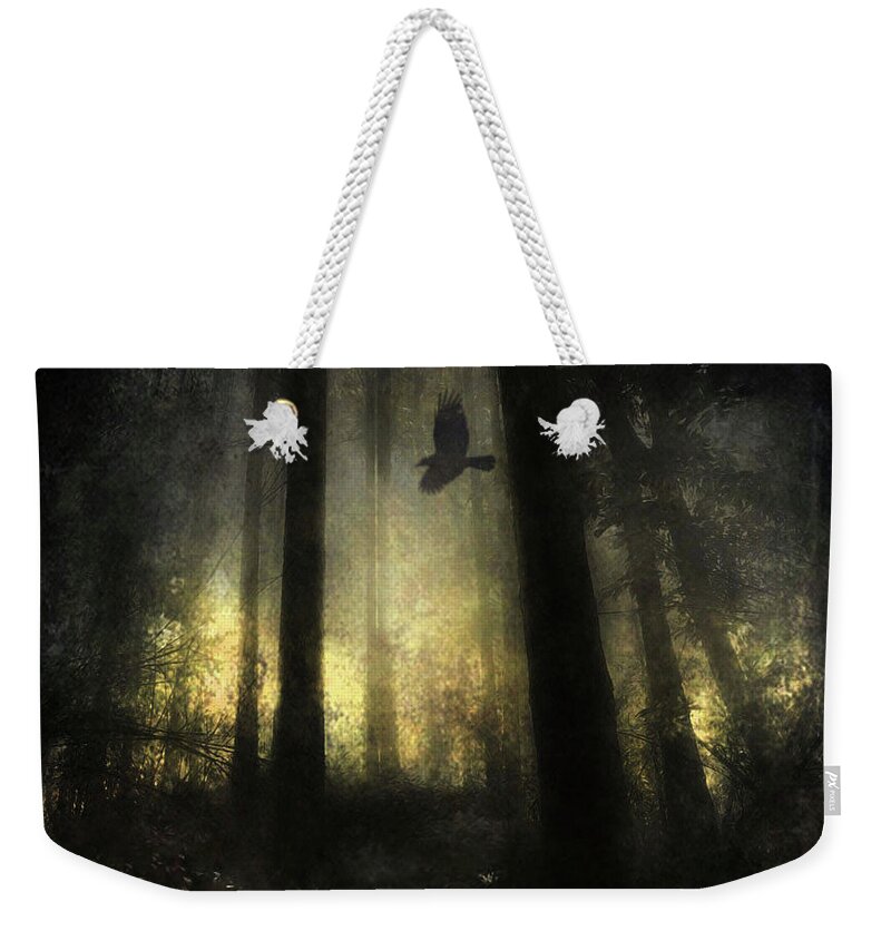  Weekender Tote Bag featuring the photograph The Messenger #1 by Cybele Moon