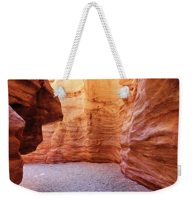 Landscapes Weekender Tote Bag featuring the photograph The Red Canyon near Eilat, Israel #1 by Fabian Koldorff