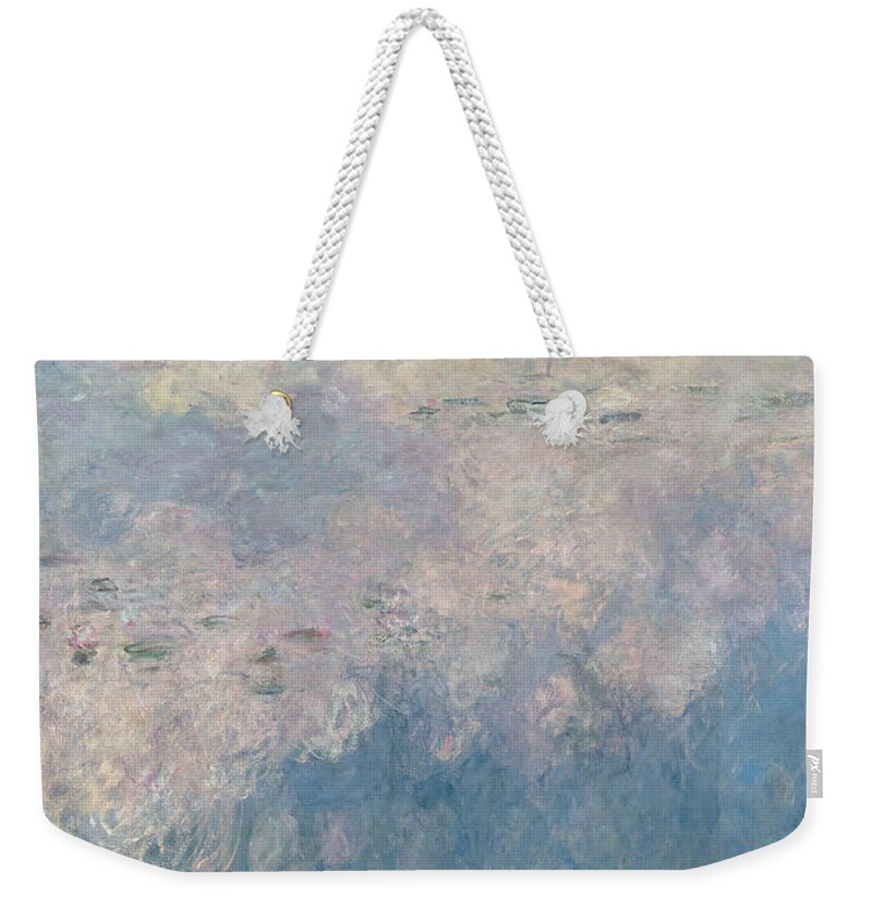 Monet Weekender Tote Bag featuring the painting The Waterlilies The Clouds by Claude Monet