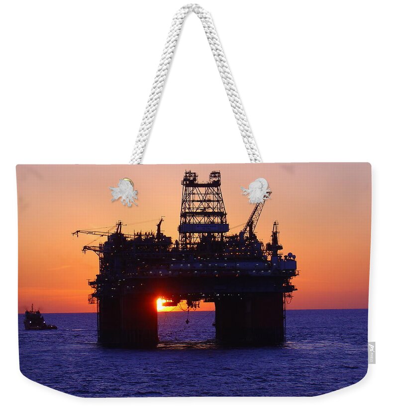 Thunder Horse Weekender Tote Bag featuring the photograph Thunder Horse at Sunset by Charles and Melisa Morrison