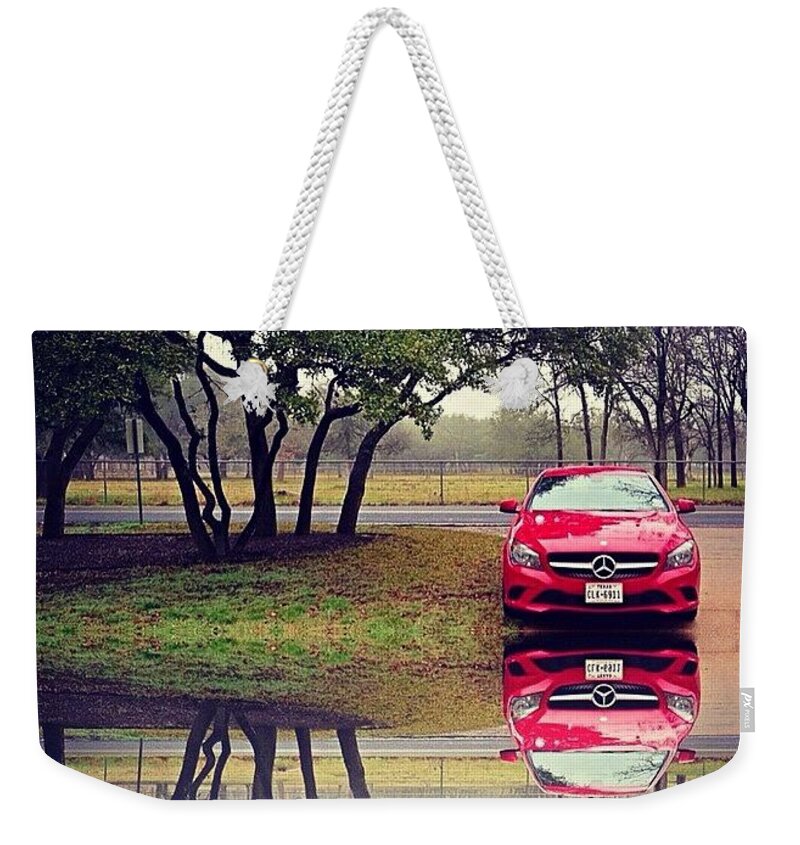 Caroftheday Weekender Tote Bag featuring the photograph Time For #reflection. #mbfanphoto by Austin Tuxedo Cat