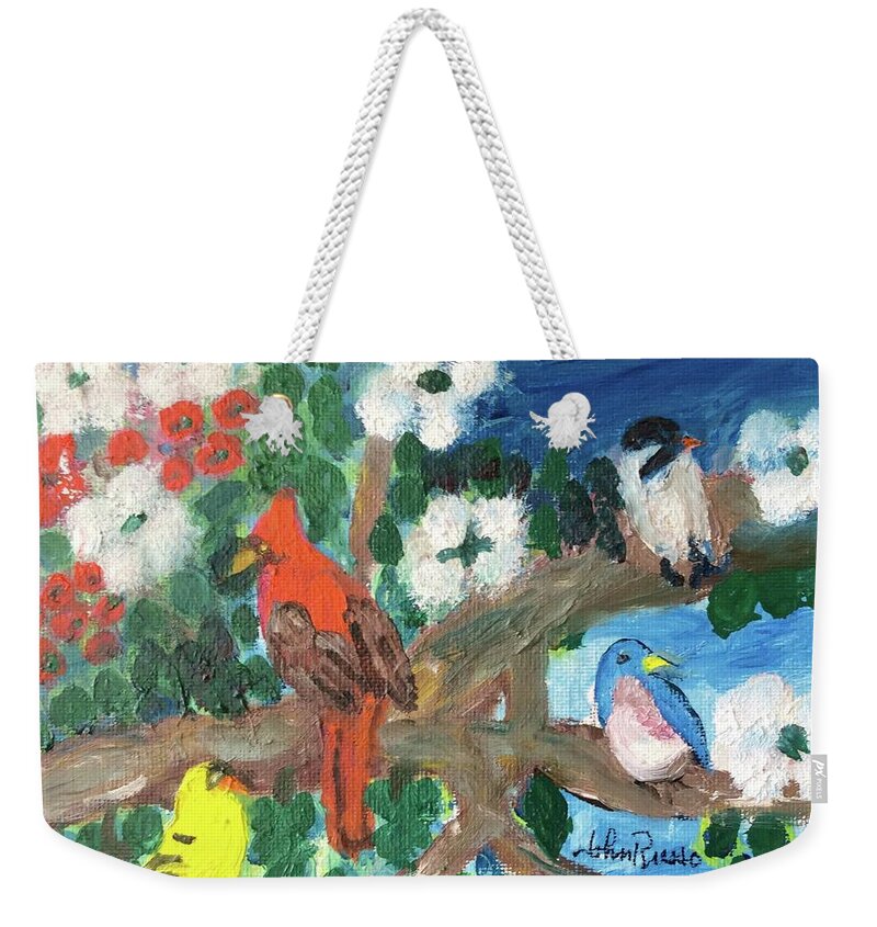 Fine Art Weekender Tote Bag featuring the painting Togetherness #2 by John Russo