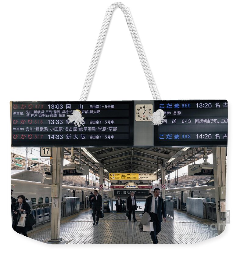 Tokyo Weekender Tote Bag featuring the photograph Tokyo to Kyoto, Bullet Train, Japan 3 #2 by Perry Rodriguez