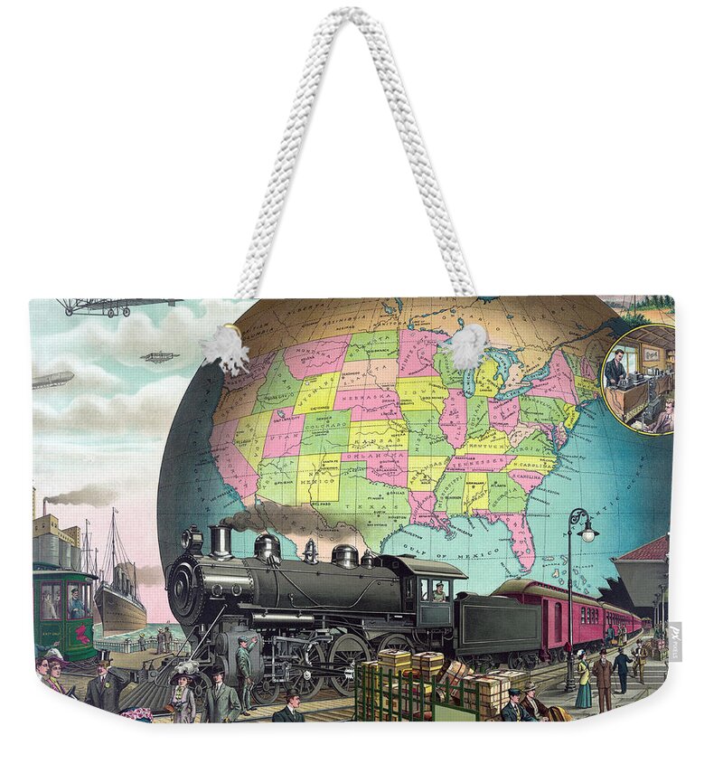 Science Weekender Tote Bag featuring the photograph Transportation, 1910 #1 by Science Source